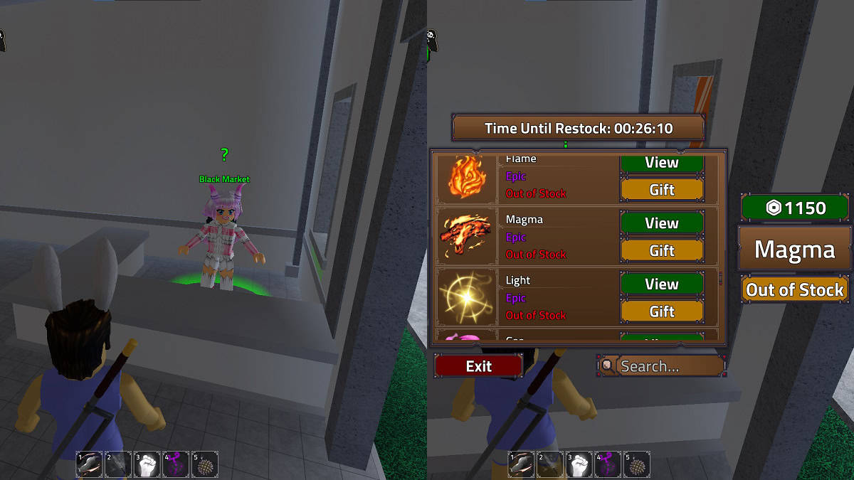 buying magma fruit from black market