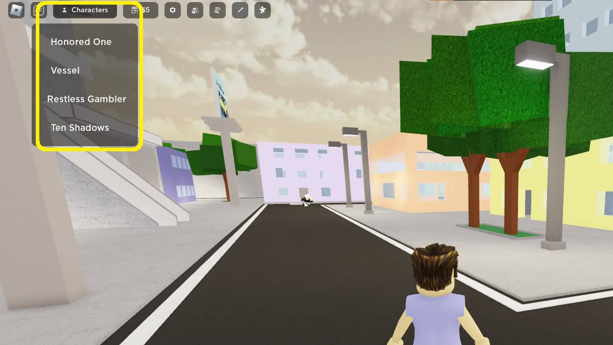 how to change characters in roblox jujutsu shenanigans