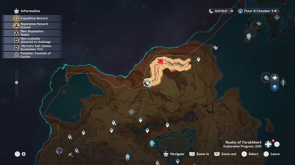 The location of all Trishiraite crystals found in the ruins north of Hills of Barsom.