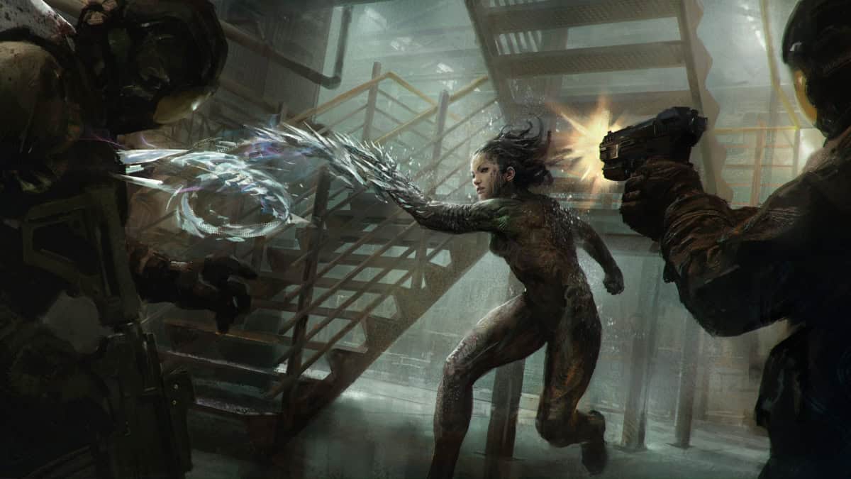 A gunfight and battle erupts between two factions