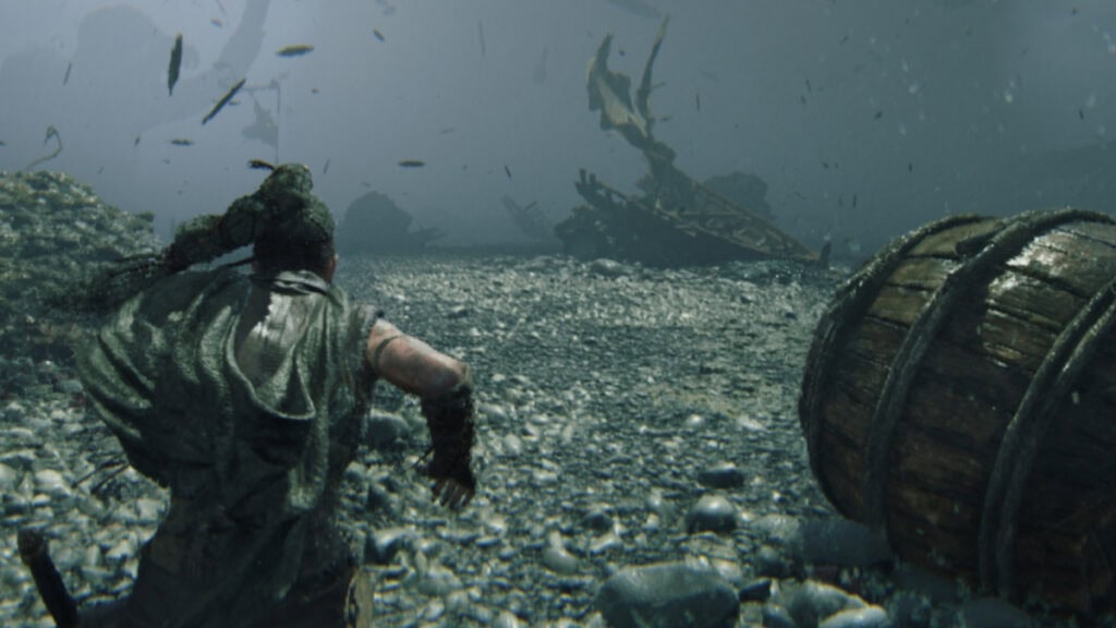 Senua fighting the second giant