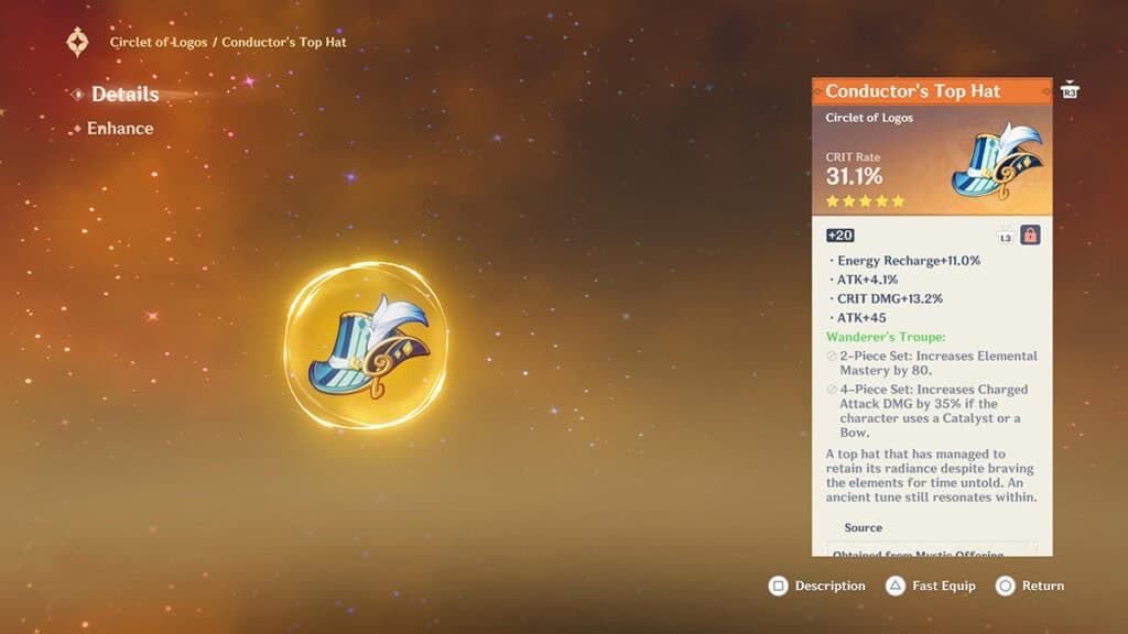 The Troupe's Dawnlight Flower of Life. 