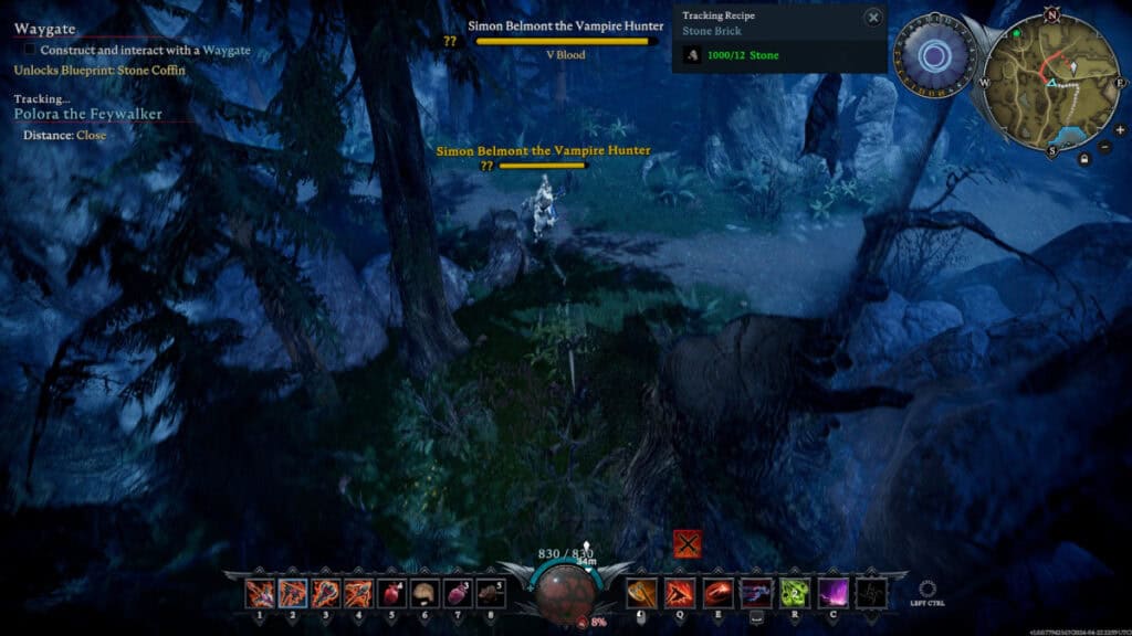 Fighting a vampire hunter. V Rising game.