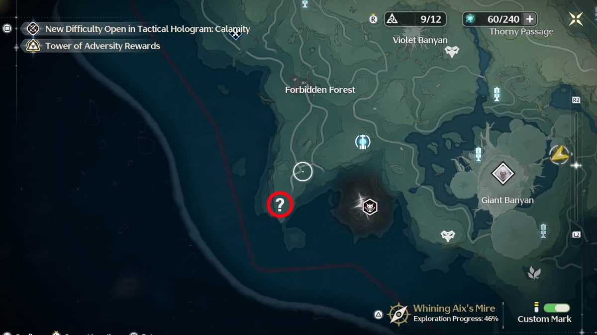 Forbidden Forest Lighthouse Location in Wuthering Waves.