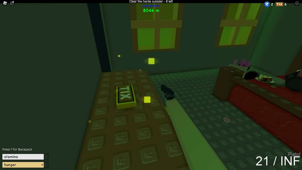 tix on dresser in abandoned home in a dusty trip