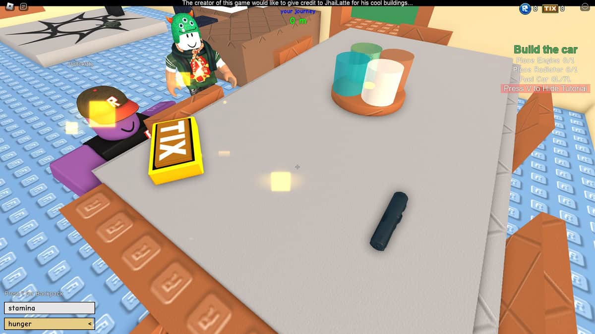 a tix on the table in a dusty trip