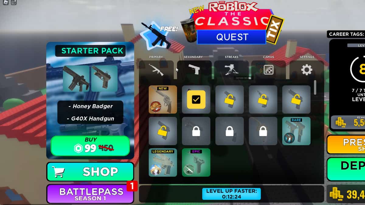 Roblox Gunfight Arena best gun shop