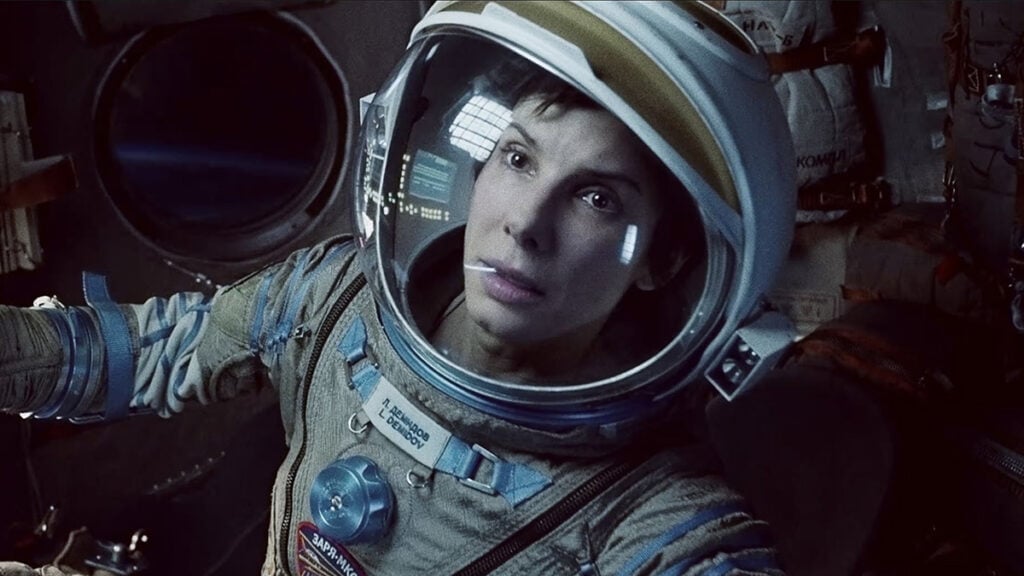 Sandra Bullock and George Clooney star in Gravity (2013), which has an extremely rare blu-ray disc.