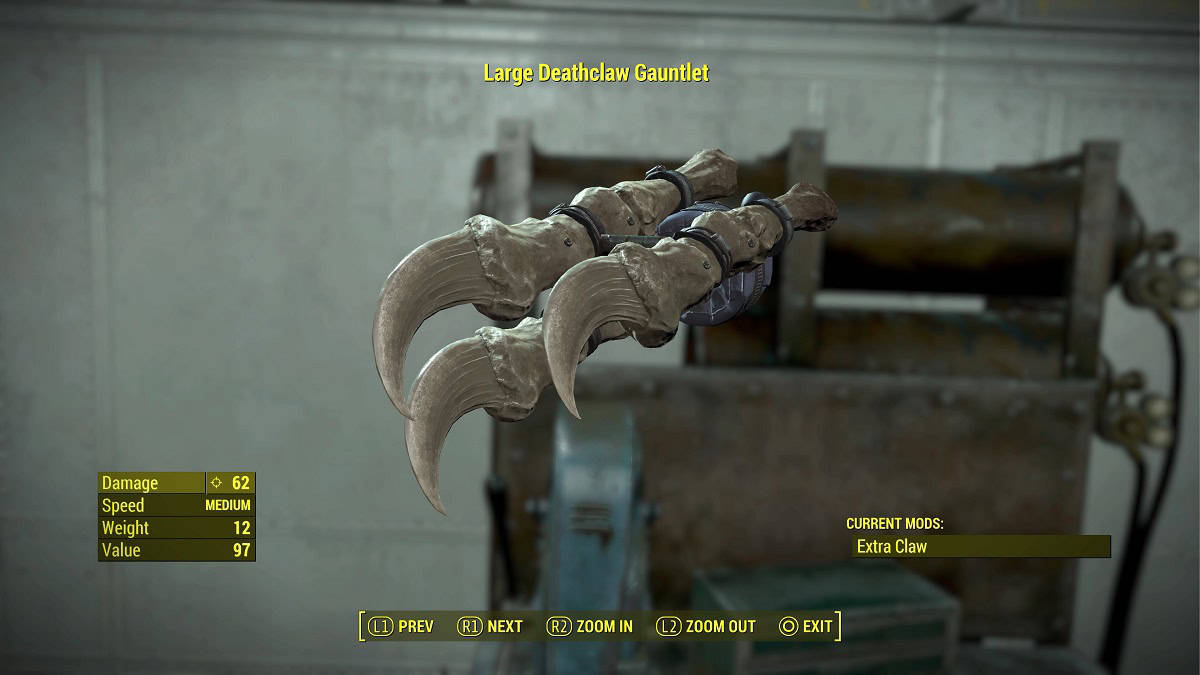 deathclaw gauntlet with extra claw mod