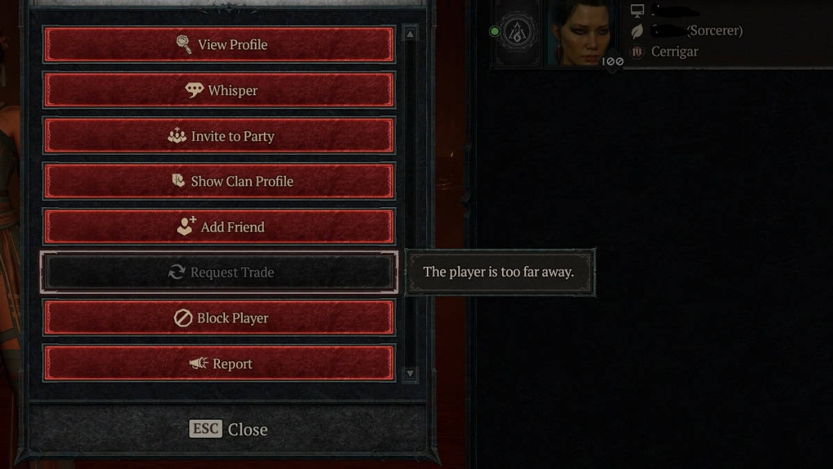 Diablo 4 trade request