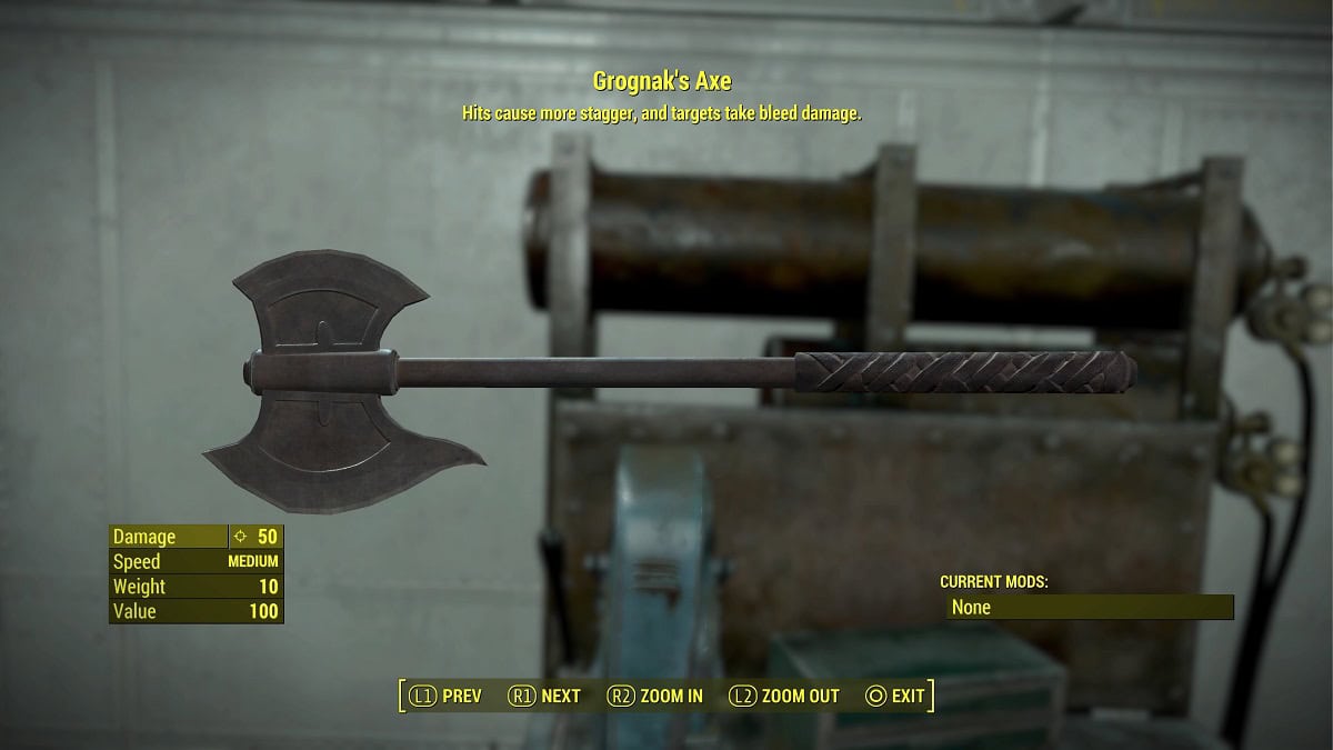 grognak's axe, best melee weapons ranked, fallout 4