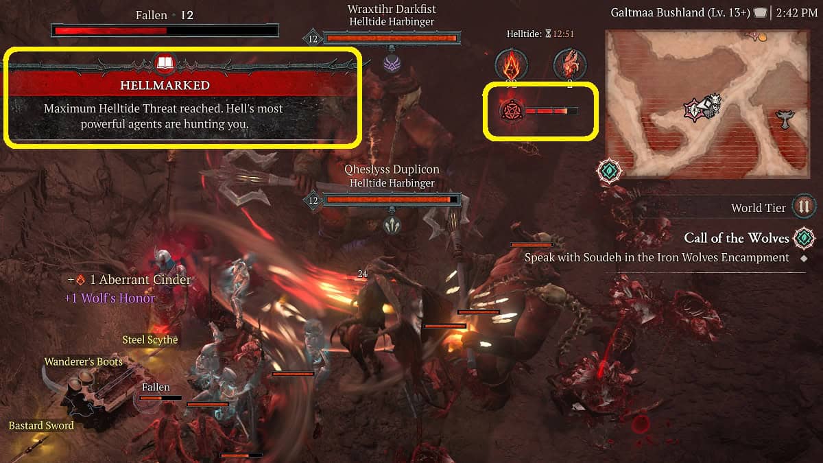 threat meter mechanic in helltides event