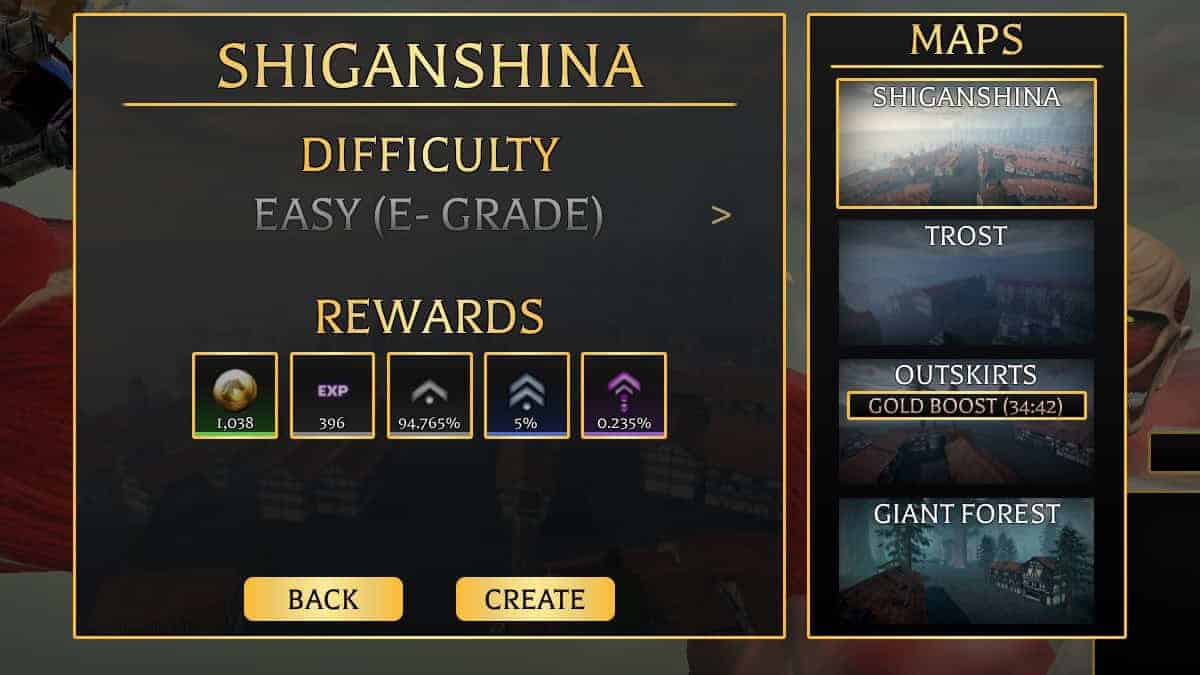 getting perks from missions in attack on titan revolution