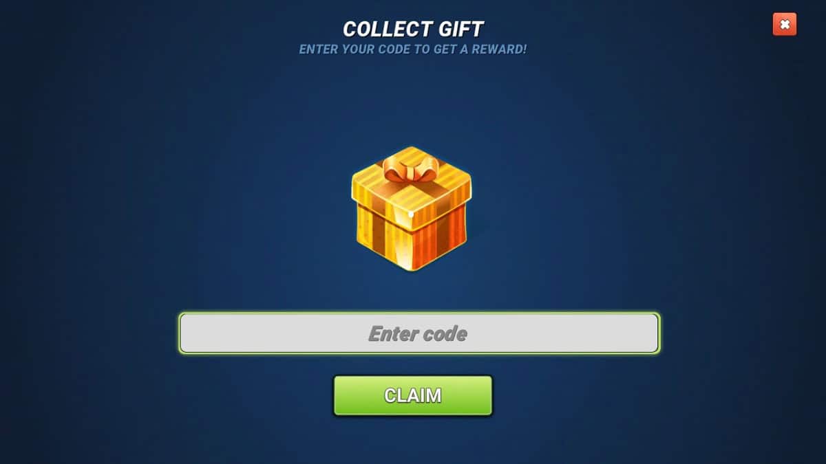 gift code redemption window in fishing clash