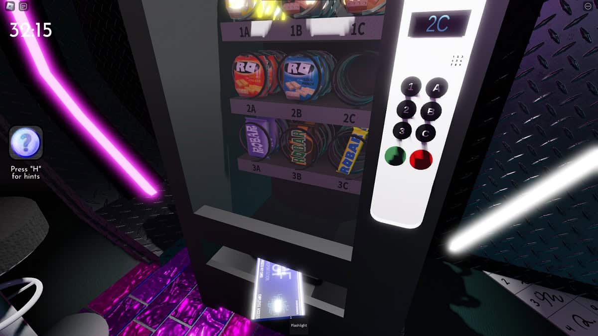 finding keycard in vending machine