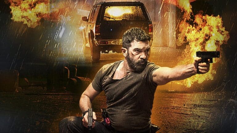 Antonio Banderas Drags This Silly B-Movie Onto Netflix’s Top Ten The poster for Security starring Antonio Banderas