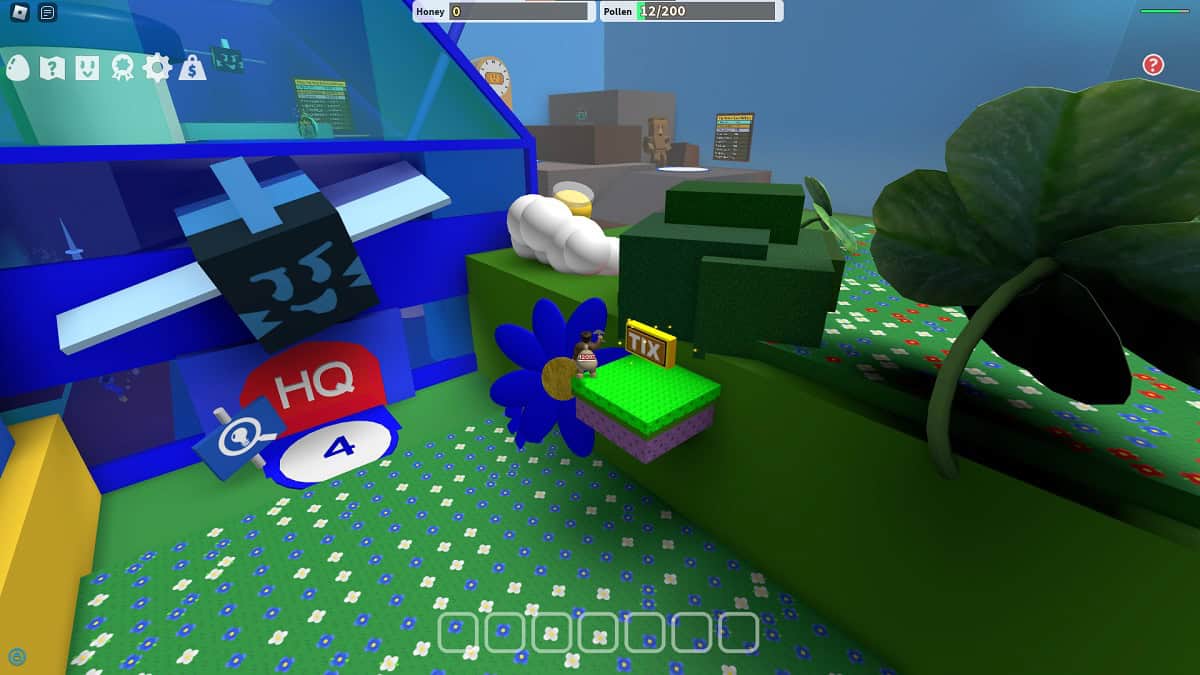 the classic event tix located on green block in bee swarm simulator