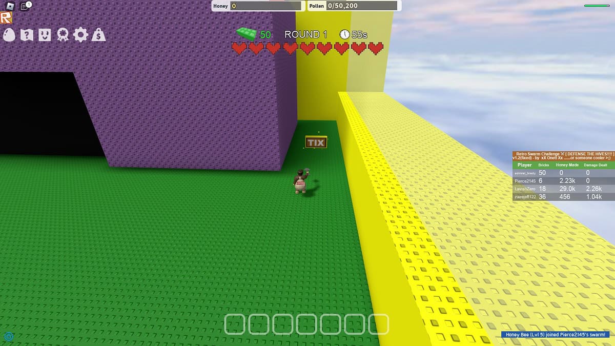 tix located in retro swam challenge, by enemy spawner