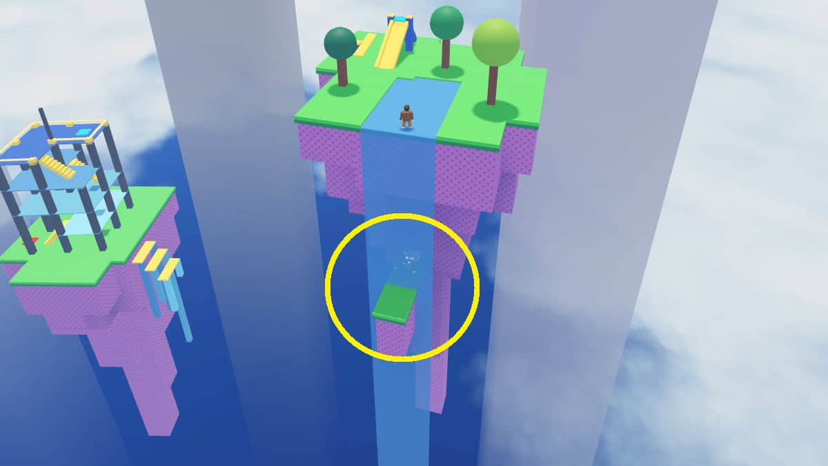 the classic tix ticket located behind a waterfall in bee swarm simulator