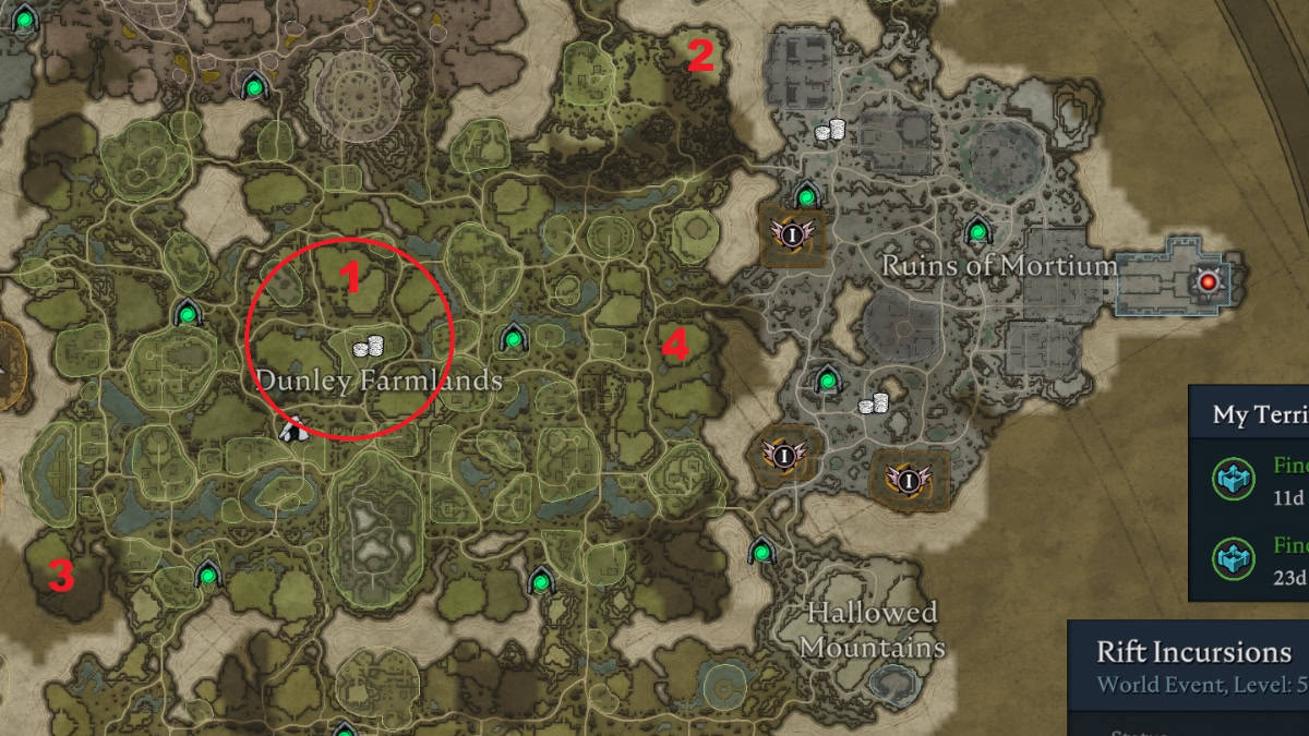 V Rising best base locations map
