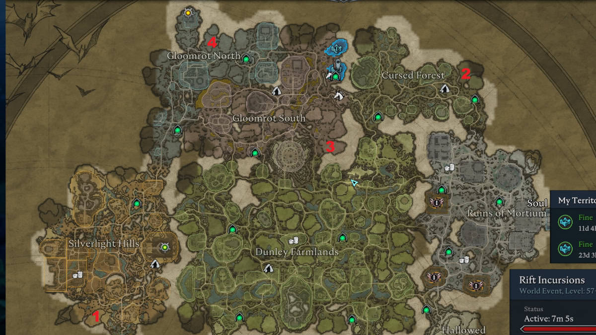 V Rising best base locations map