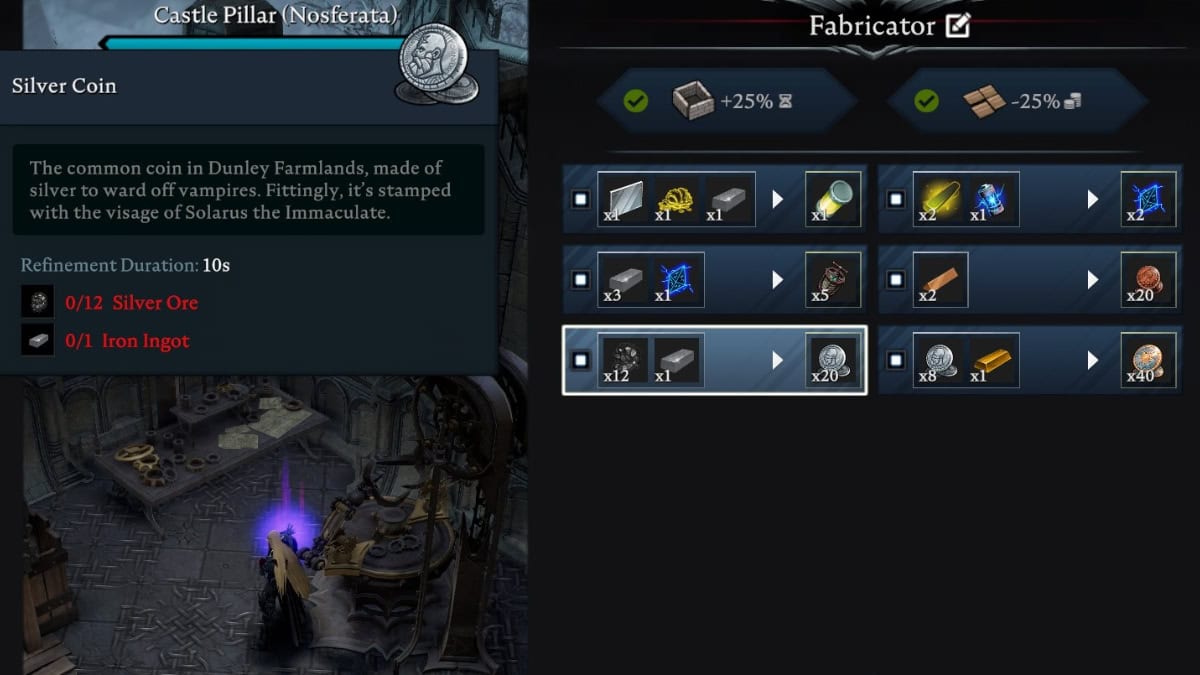 V Rising silver coins location