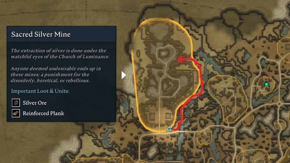V Rising Sacred Silver Mine map