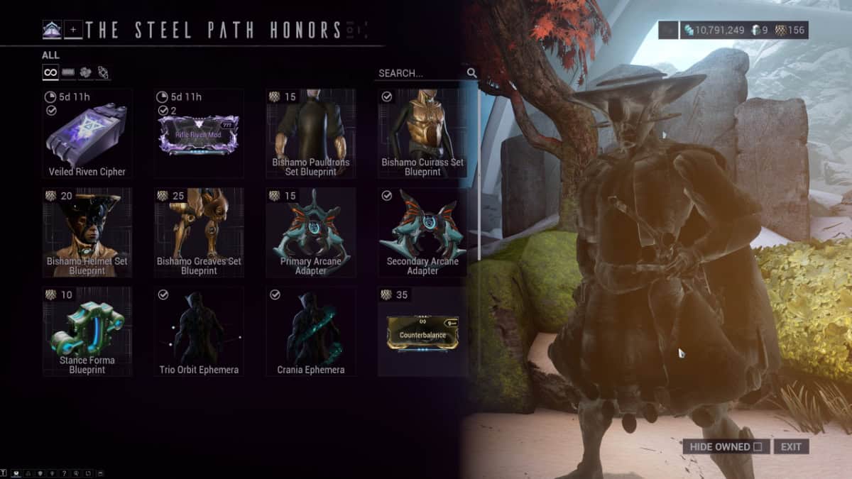 Warframe steel path rewards