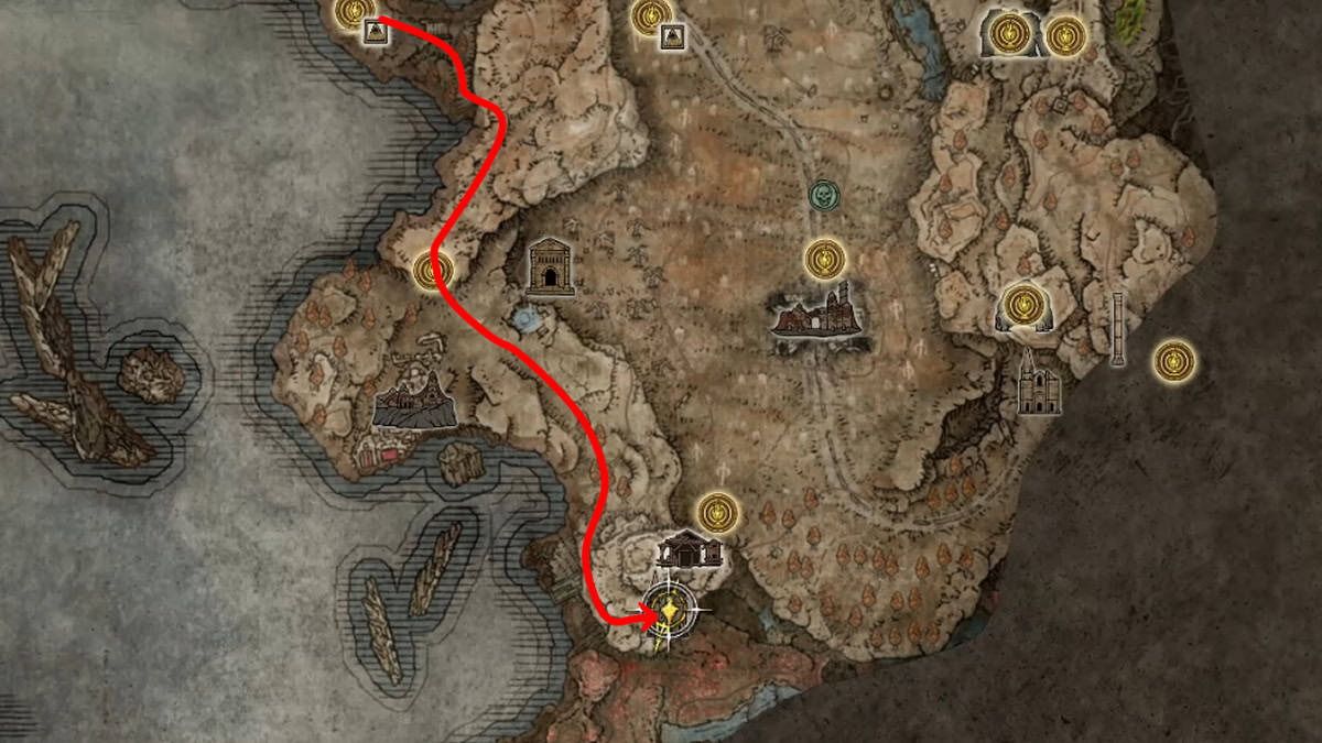 The path to reach the Church of Benediction.