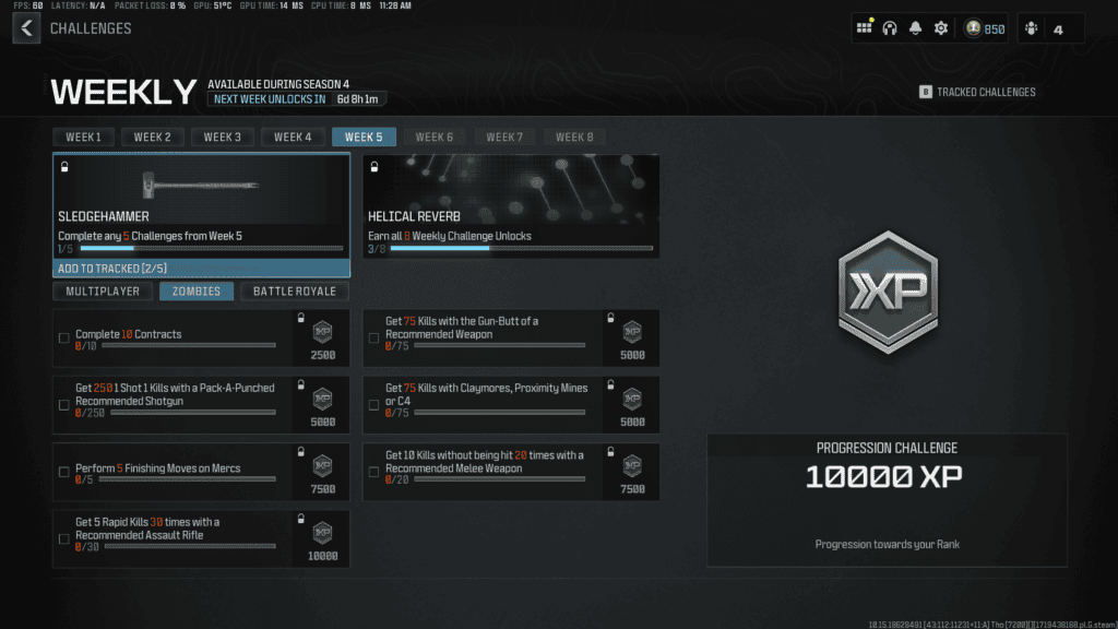 MWZ Week 5 Challenges