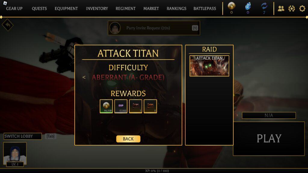 Roblox Attack on Titan Revolution Raid