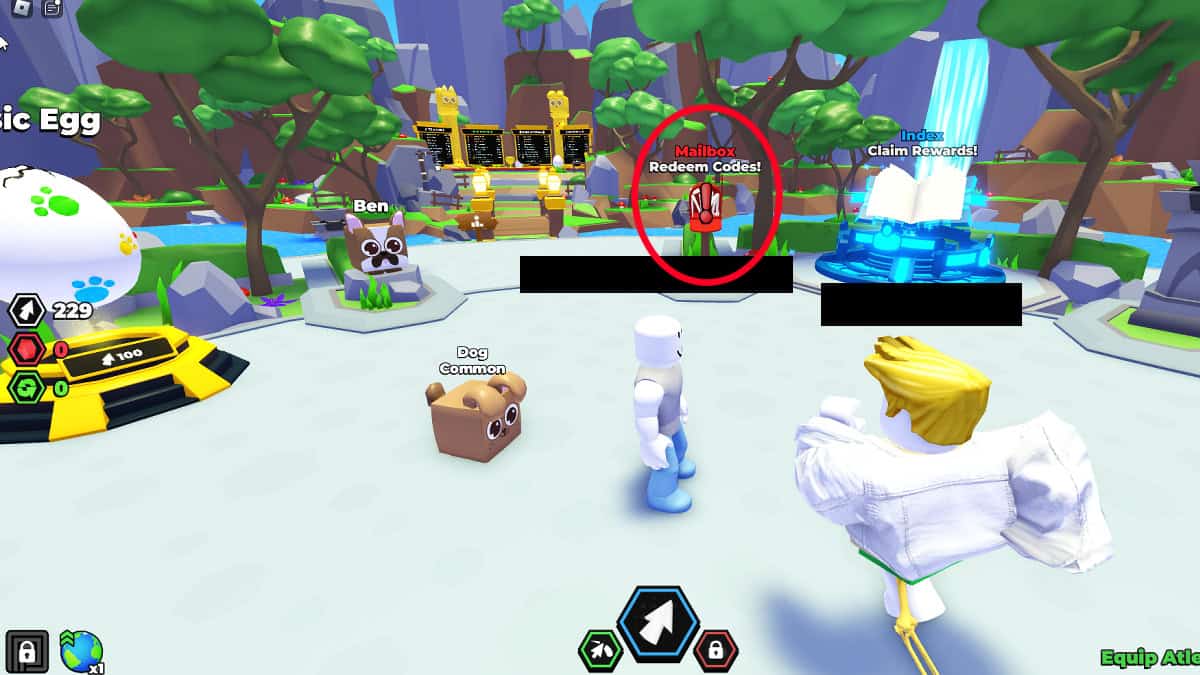 Redeeming codes in Roblox Tapping Legends Final.