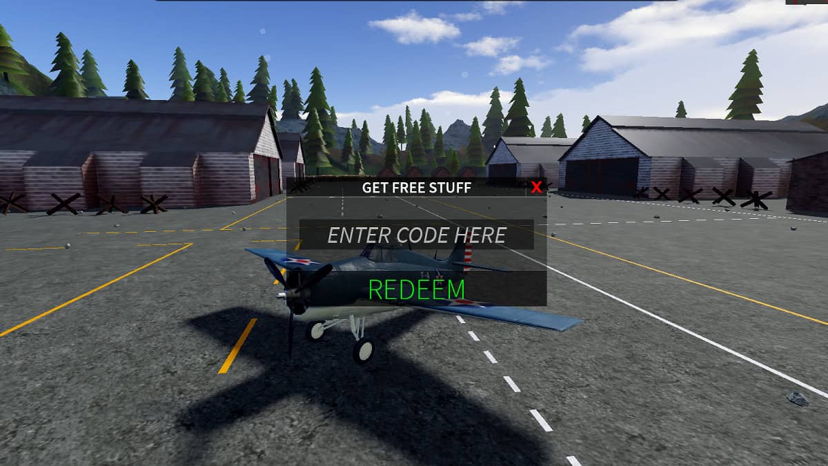 Redeeming codes in Roblox Wings of Glory.