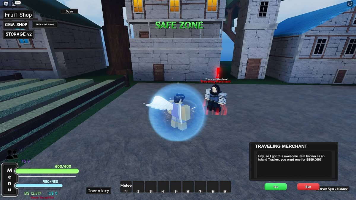 purchasing island tracker from traveling merchant