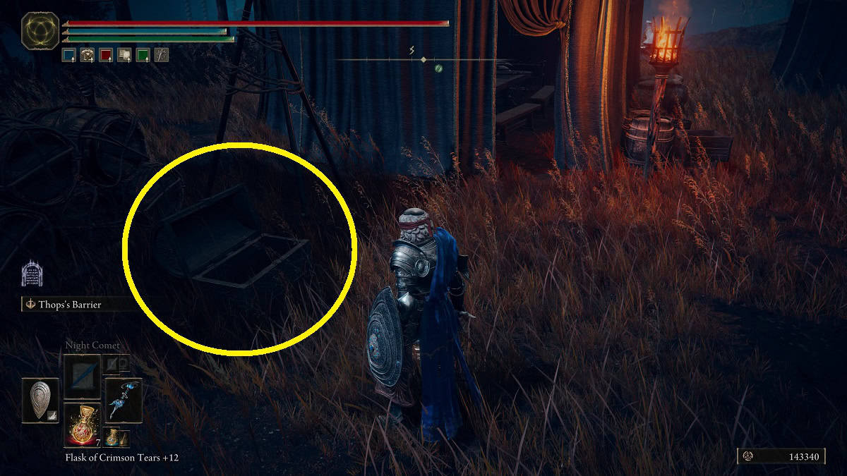 looting firespark perfume bottle weapon from chest