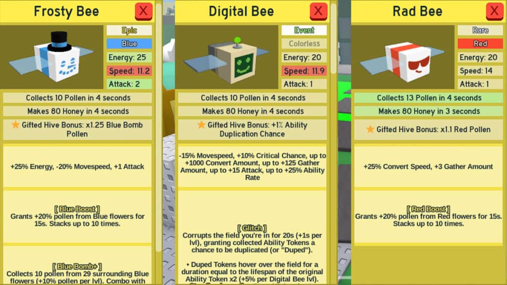 Recommended Bees Formation for Early to Mid-Game For Growing Hive Fast in Roblox Bee Swarm Simulator