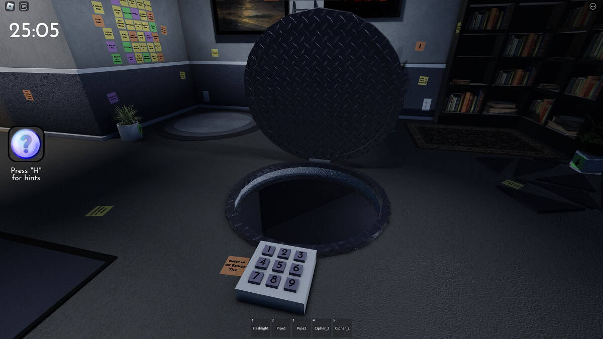 entering keypad to unlock hatch in chapter 2 of terminal escape room