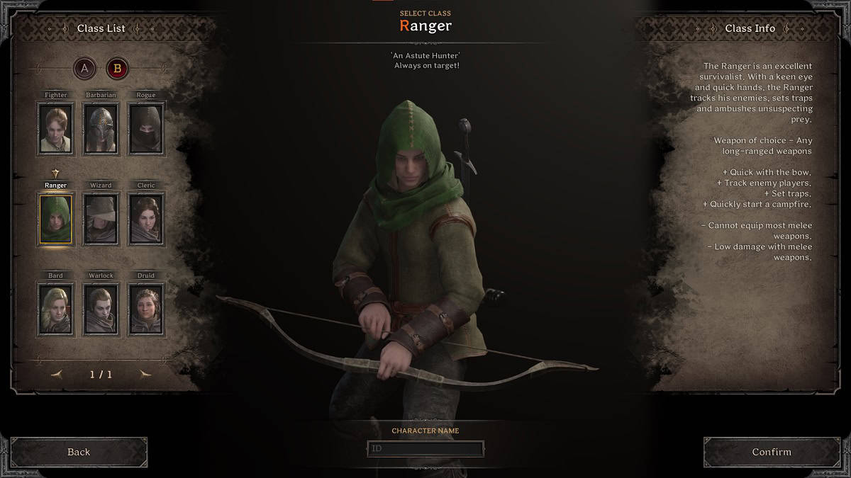 ranger class in dark and darker