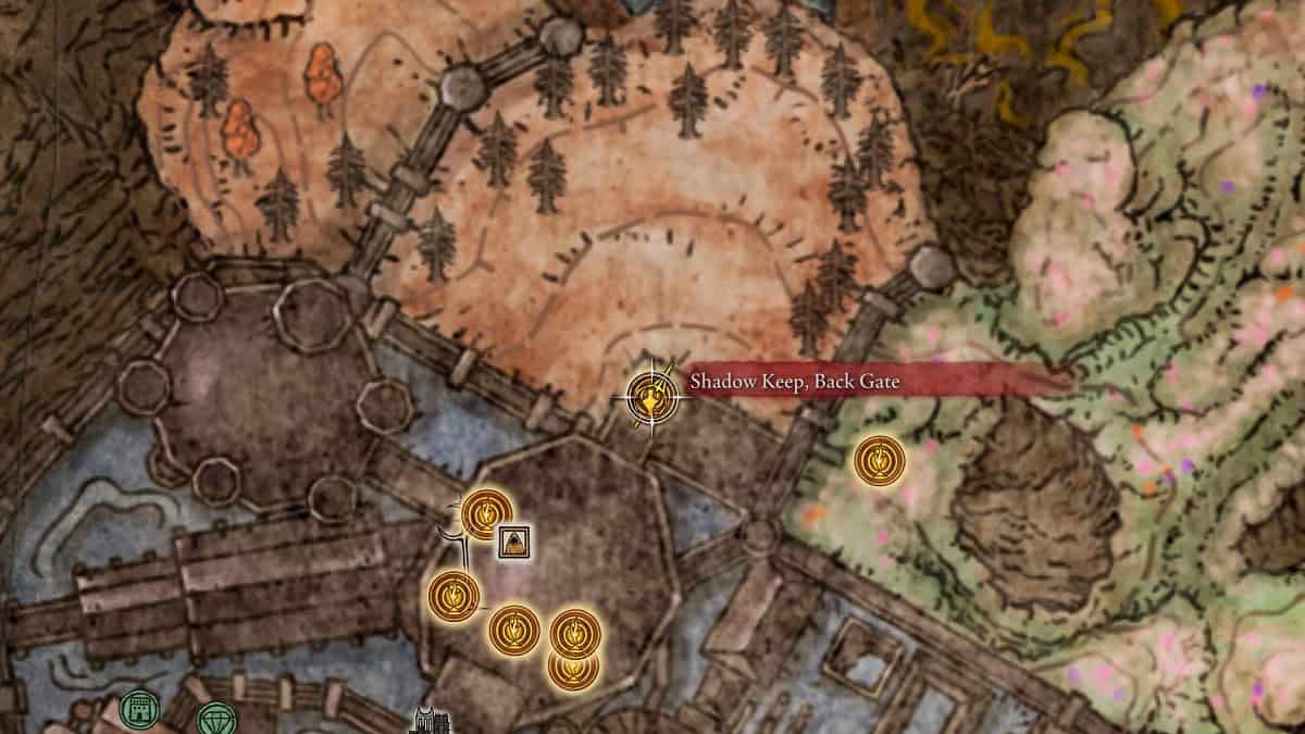 scadutree fragment at the back gate of the shadow keep