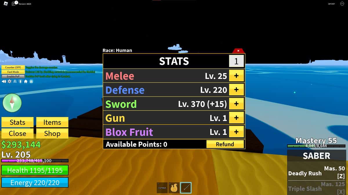 don't make the mistake of evening out stats in blox fruits