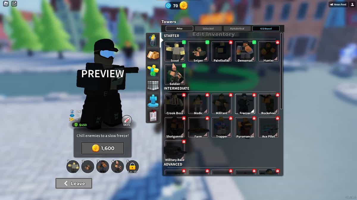 unlocking tower units in tds