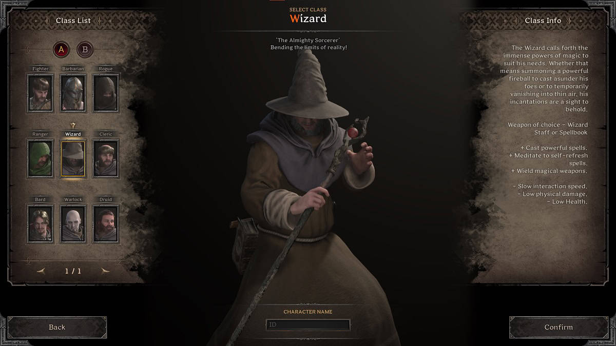 wizard class in dark and darker