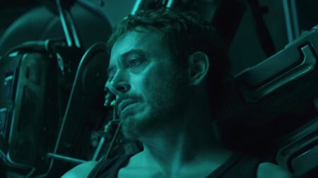 Robert Downey Jr. as Tony Stark in Avengers: Endgame, his last MCU appearance.