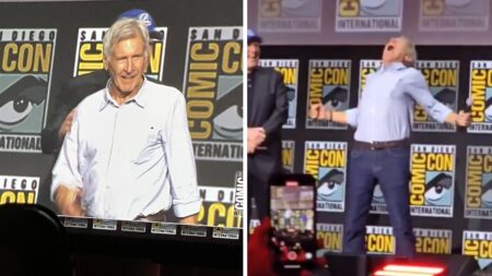 Harrison Ford Speaks Out About Joining the Marvel Cinematic Universe Harrison Ford at San Diego Comic Con as part of the Marvel Cinematic Universe