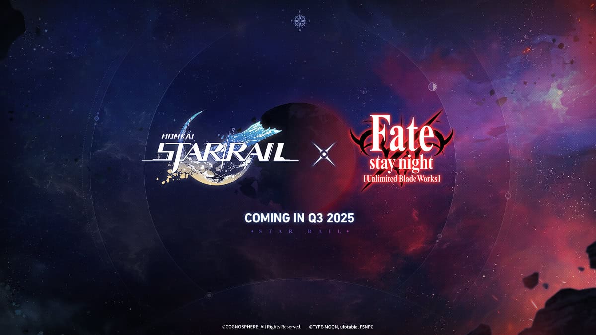 Fate Stay Night and Honkai Star Rail collab announcement.