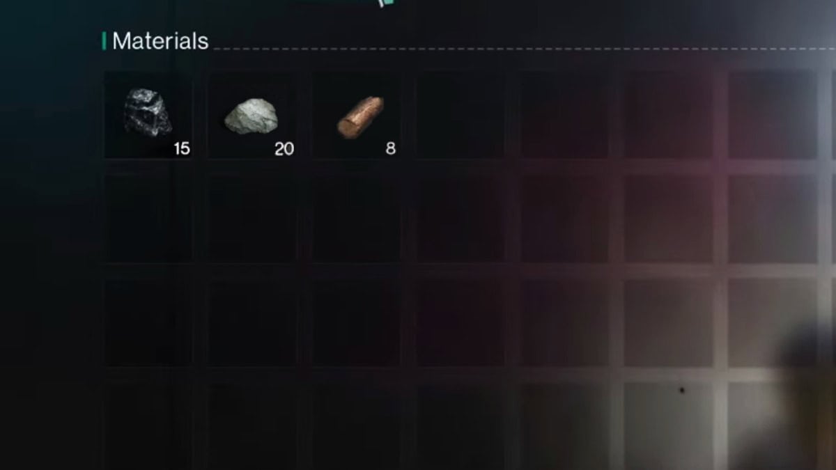 once human inventory materials