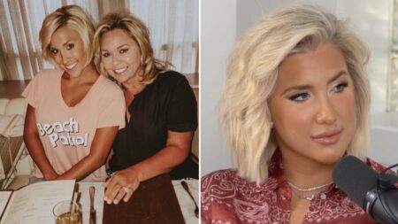 Savannah Chrisley Makes Heartbreaking Realization About Mom Julie Coming Home Savannah and Julie Chrisley (L), Savannah speaks out on her podcast (R)