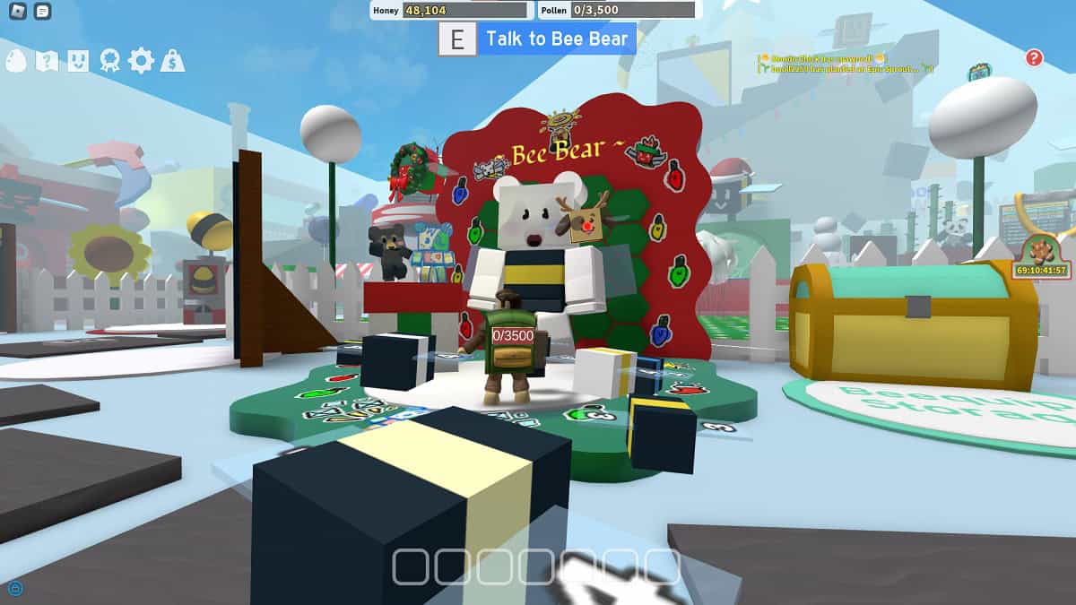 where to find bee bear quest giver in bee swarm simulator