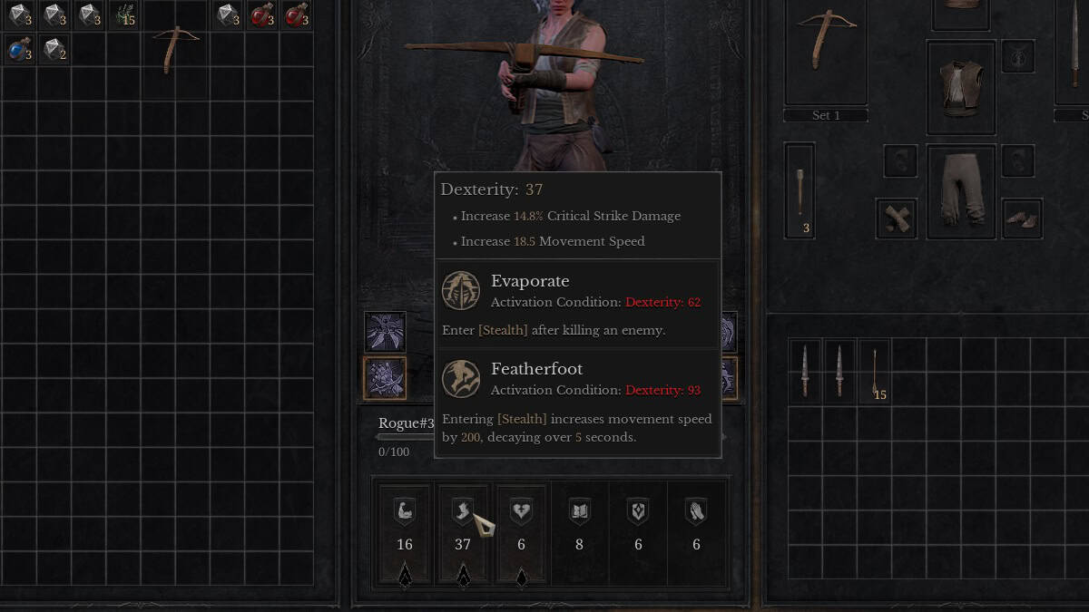 best group skills and passives for rogue in dungeonborne