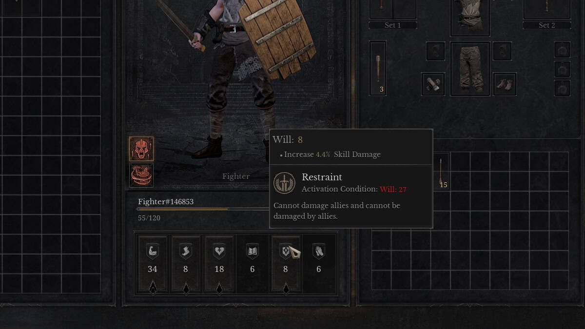 best passives for group fighter build dungeonborne